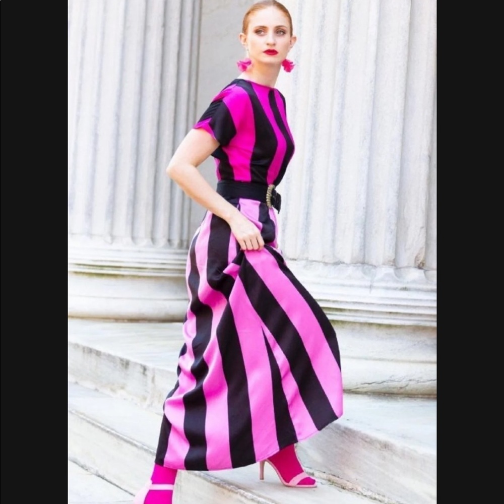 Christopher John Mixed Stripe Dress